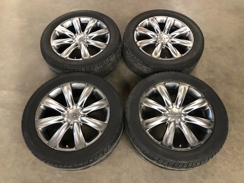 ⭐06-08 INFINITI FX45 20" INCH WHEEL RIM TIRE SET ALLOY CHROME 20X8J OEM LOT2326