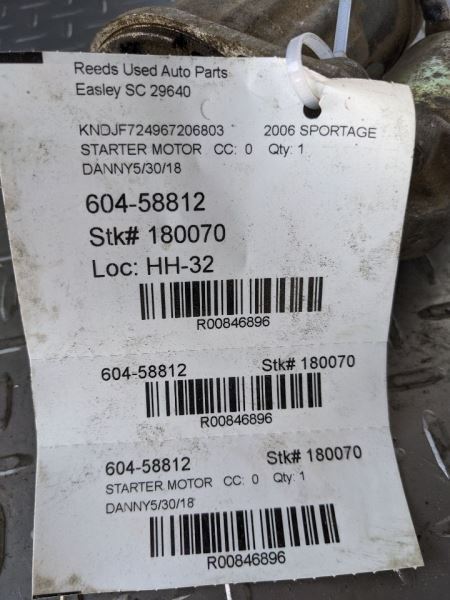 Starter Motor Station Wgn Fits 07-12 ELANTRA 846896