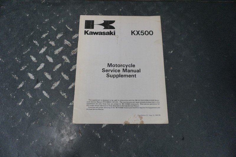 1989 KX500 OEM Motorcycle Service Manual Supplement 99924-1131-51