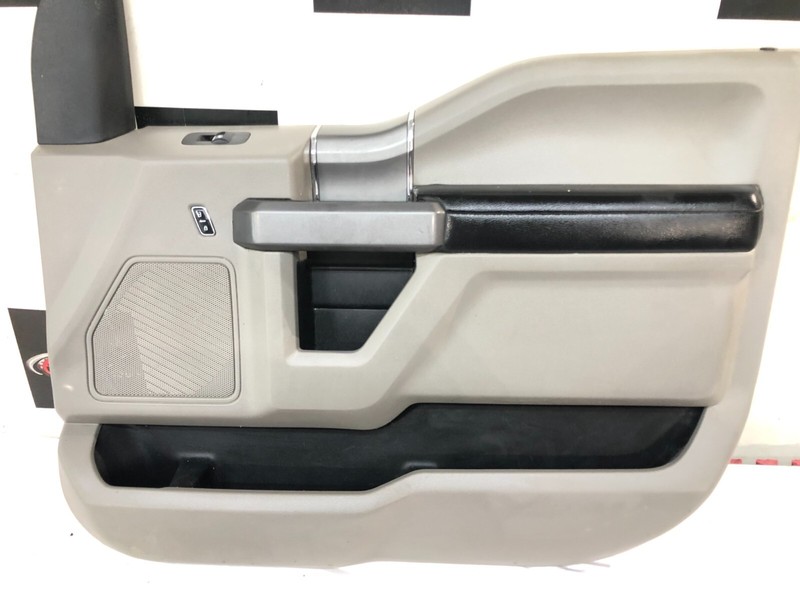 15-17 Ford F-150 RH Passenger Front Door Interior Trim Panel Earth Gray-MG Nice!