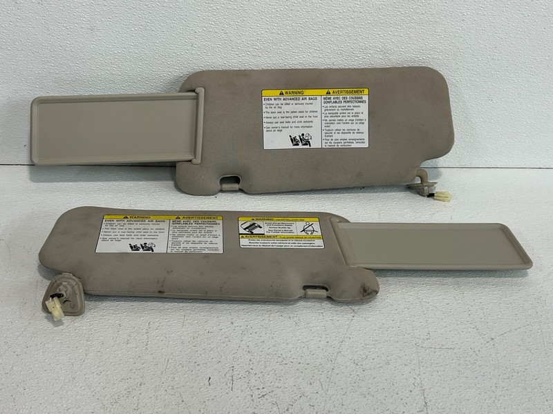 2009-2014 NISSAN MURANO Sun Visors Driver Passenger Set Pair Tan/Beige OEM