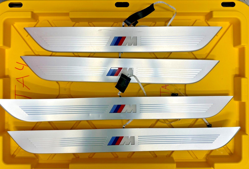 2016-2022 BMW 7 SET IlluminatedM Series Door Sill Plates Panels OEM *tar