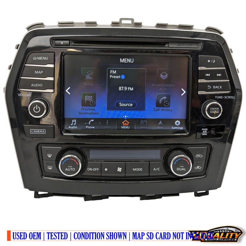 2016-2018 Nissan Maxima Navigation Gps Touchscreen Radio Display 25915 4Ra1B