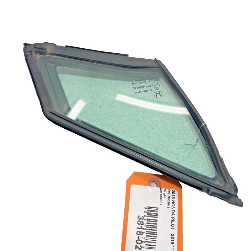 16-21 HONDA PASSPORT FRONT PASSENG SIDE DOOR FIXED VENT QUARTER WINDOW GLASS OEM