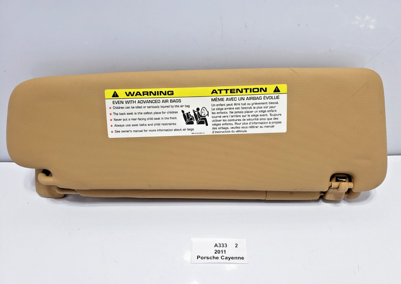 ✅ 2011-2018 OEM Porsche Cayenne 958 Front Left Driver Side Sun Visor Beige NOTE*