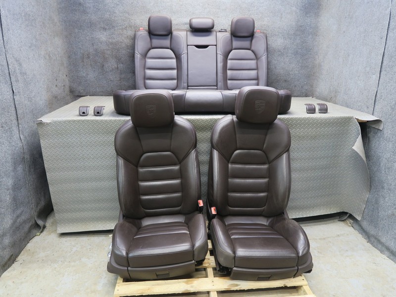 2015-2018 PORSCHE MACAN FRONT REAR GTS SPORT HEATED PERFORATED LEATHER SEAT SET