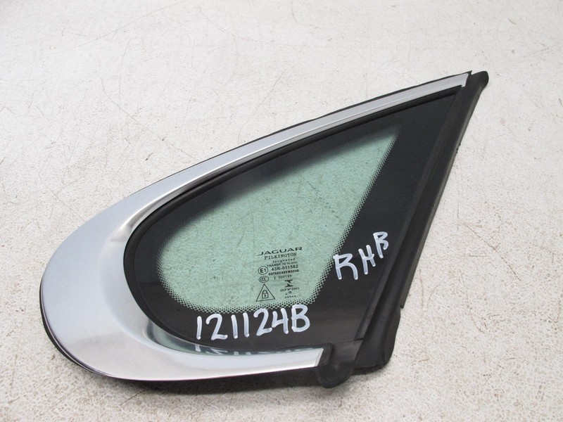 16-19 JAGUAR X260 XF SEDAN GLASS WINDOW QUARTER VENT REAR RIGHT OEM 121124B
