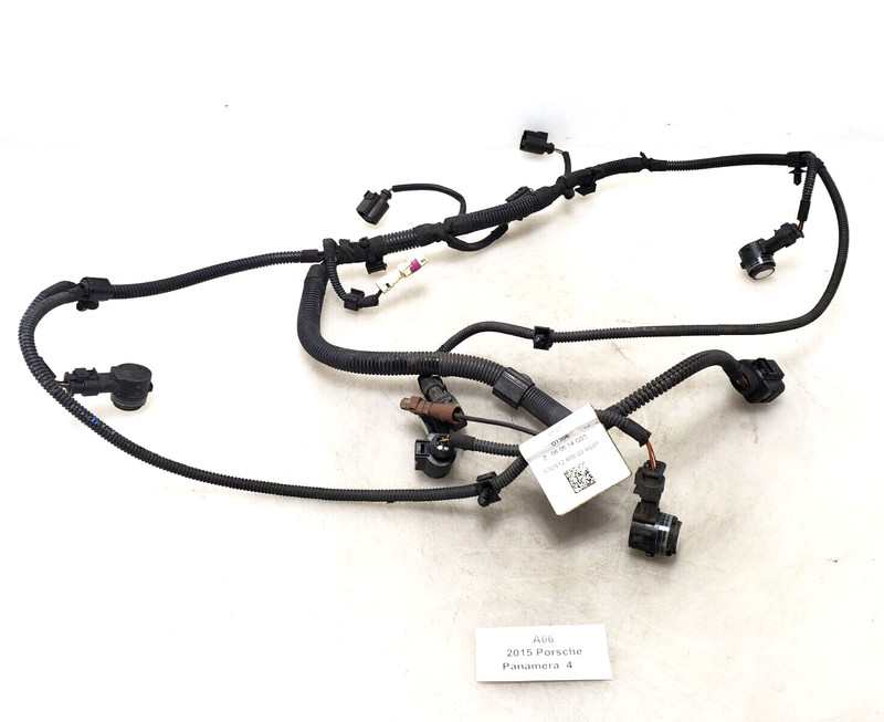 ✅ 10-16 OEM Porsche Panamera 4 S Rear Bumper Wiring Harness w/ PDC Sensors White