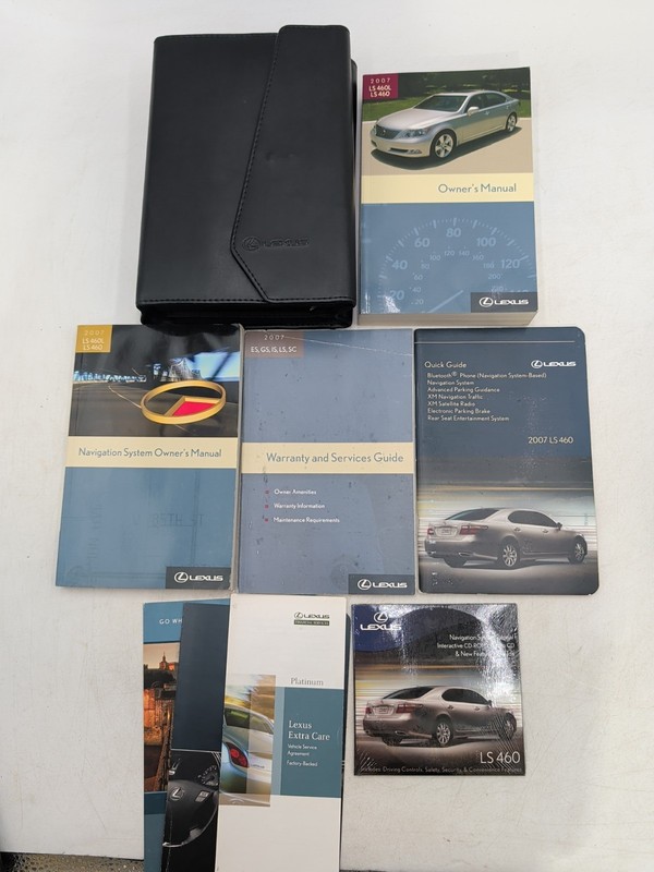 2007 07 LEXUS LS460L LS 460 L NAVIGATION OWNER'S MANUAL SET WITH CASE