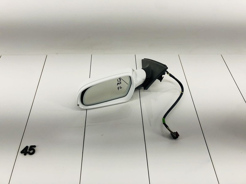 10-16 AUDI A4 8K LEFT DRIVER SIDE EXTERIOR VIEW MIRROR IBIS WHITE OEM