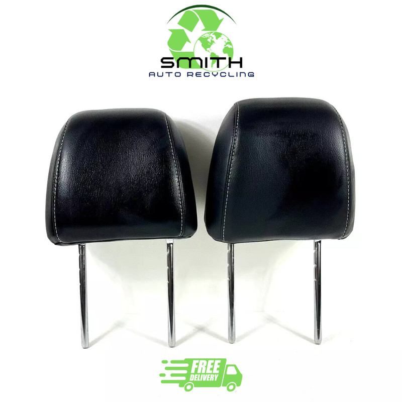 2013-2016 Ford Escape Front Headrests Left Right Pair Black Leather OEM