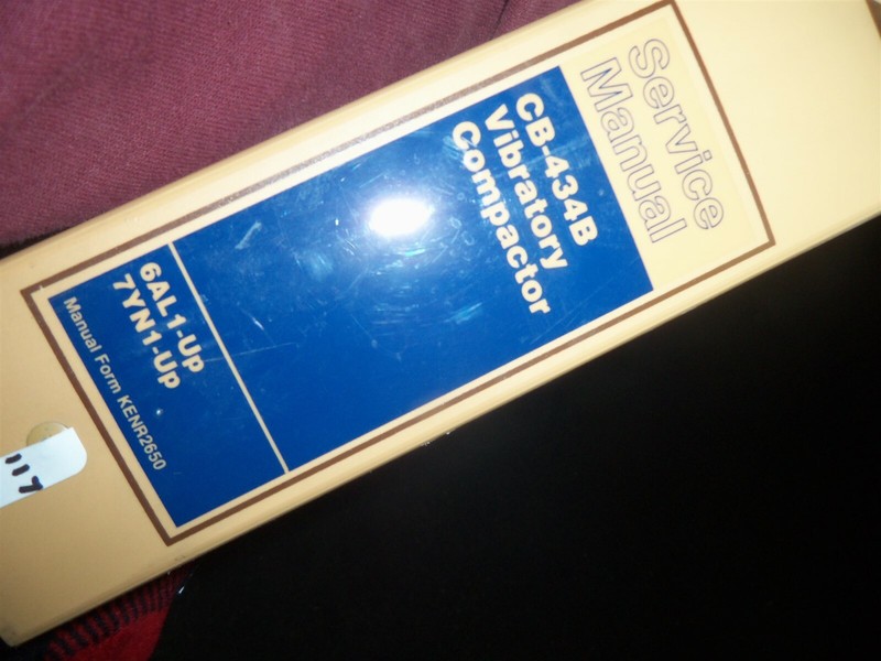 Caterpillar CB-434B Vibratory Compactor Service Manual Book #117 *FREE SHIPPING*