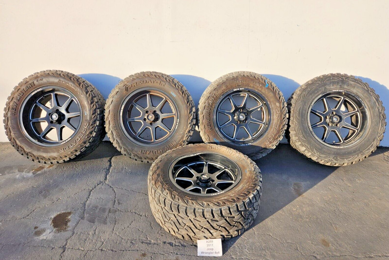 ✅ 07-18 FOR Jeep Wrangler JK Large Rim Group LRG Wheel Rim 20X10J Tire SET NOTE*
