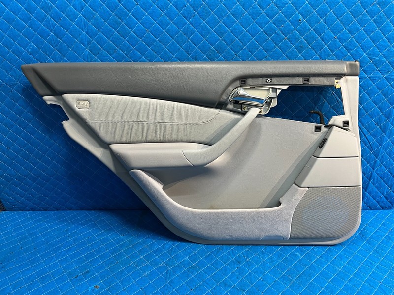 00-02 MERCEDES W220 S500 S430 DOOR PANEL TRIM DRIVER LEFT REAR GREY OEM