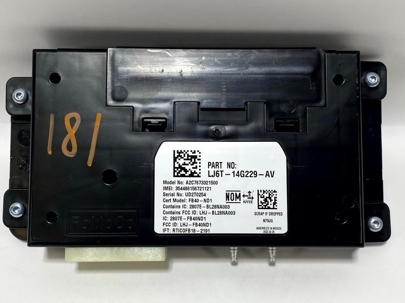 22 2022 FORD ESCAPE TELEMATICS COMMUNICATION COMPUTER CONTROL MODULE OEM