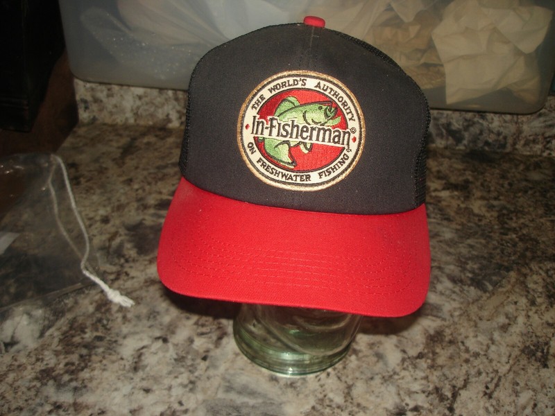 Gemini In-fisherman hat black fishingmesh trucker adjustable cap bin 985