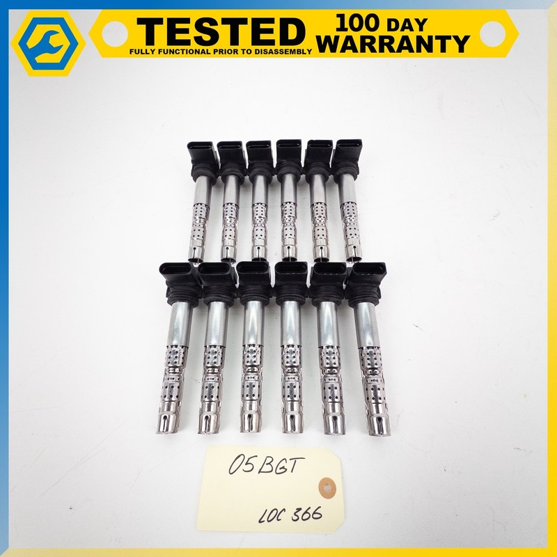 03-18 BENTLEY CONTINENTAL GT FLYING SPUR IGNITION COIL SET OF 12 PCS OEM