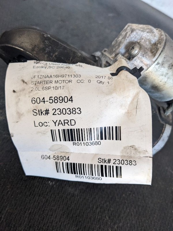 Starter Motor Fits 13-20 BR-Z 1103680