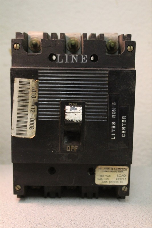 Square D 989715 Circuit Breaker 480VAC 15A *FREE SHIPPING*