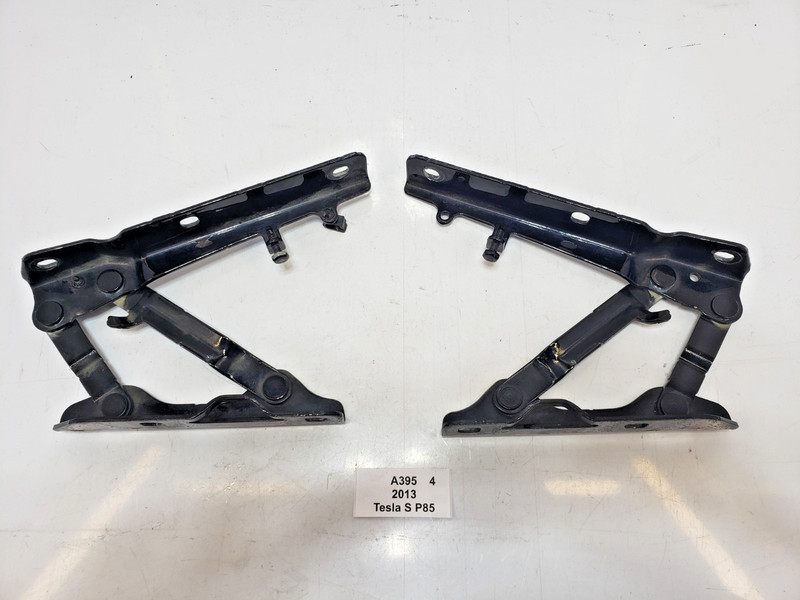 ✅ 12-25 OEM Tesla Model S Front Left Right Bonnet Hood Hinge Bracket Black SET