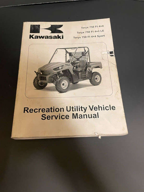 2010 Teryx 750 4x4 LE Kawasaki OEM Utility Vehicle Service Manual 99924-1434-31