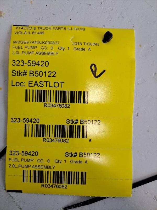 Fuel Pump Germany Built VIN W 1st Digit Limited Fits 12-18 TIGUAN 3476082