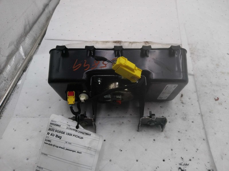 2022 RAM DODGE 1500 Pickup Passenger Instrument Panel Air Bag WHITE 697856
