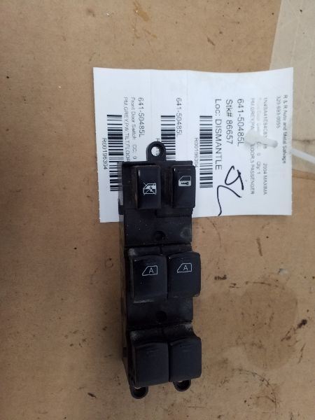 Driver Front Door Switch Driver's Lock And Window Fits 04-08 MAXIMA 196304