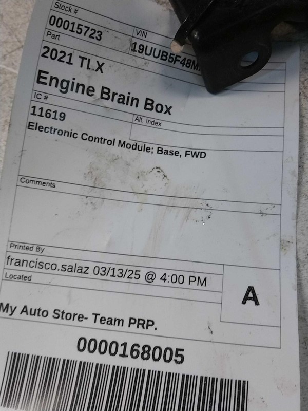2021 Acura TLX Engine Control Module ECM OEM 378206S8A63 48000 Miles Grey