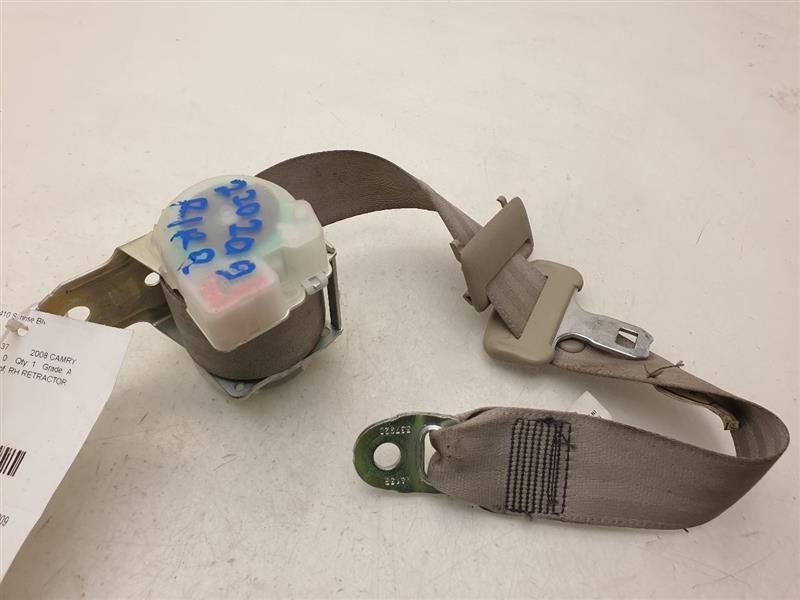 2008 TOYOTA CAMRY XLE PASSENGER SIDE REAR SEAT BELT ASSEMBLY