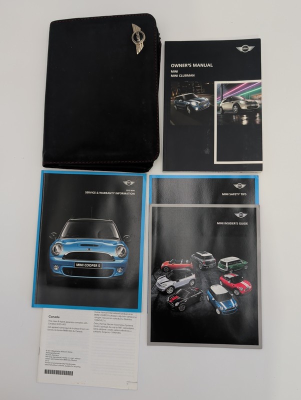 2013 MINI CLUBMAN PACEMAN OWNERS MANUAL,Warranty,Insiders Guide,With Case