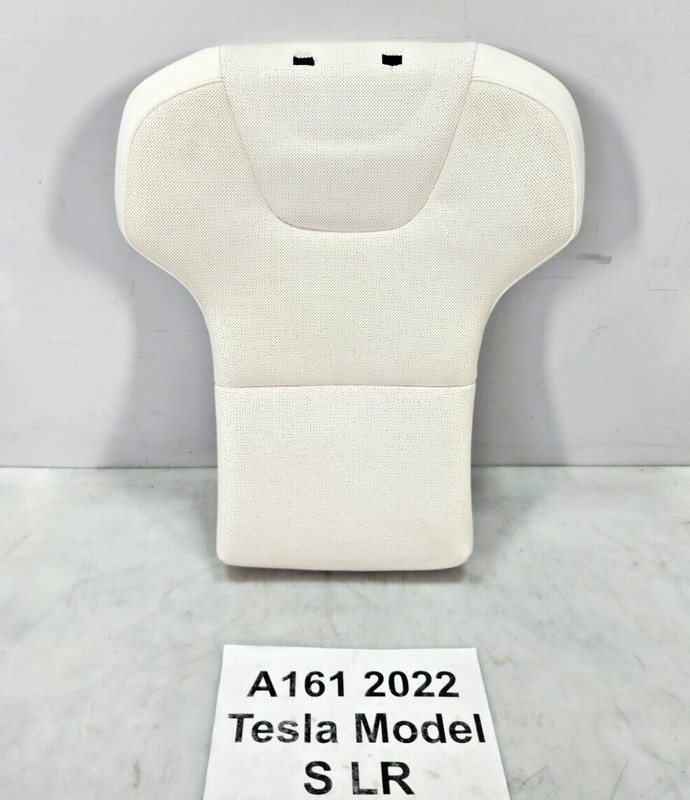✅ 21-23 OEM Tesla Model S Rear Left Driver Side Seat Upper Cushion Leather White