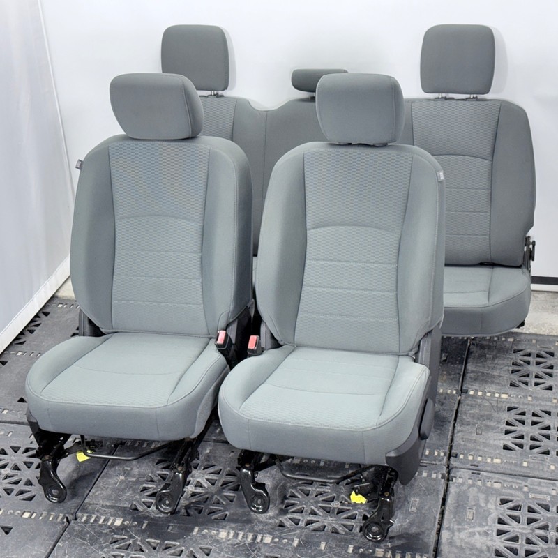 ✅ 09-24 RAM 1500 Classic 2500 3500 Quad Cab OEM CLOTH SEAT SET Gray FRONT REAR