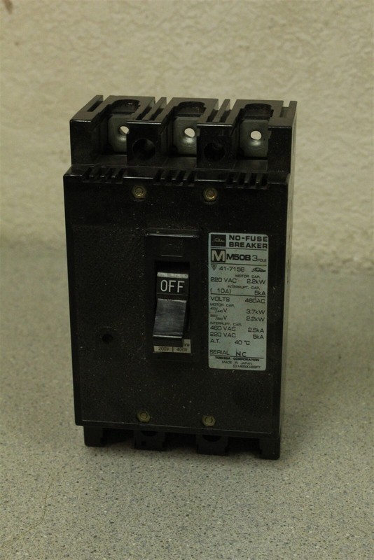 Toshiba No Fuse Breaker M50B 3p 41-7156 10A *FREE SHIPPING*