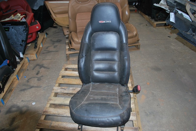 2005-2013 CHEVY CORVETTE Z06 FRONT RIGHT PASSENGER SIDE SEAT LEATHER BLACK OEM