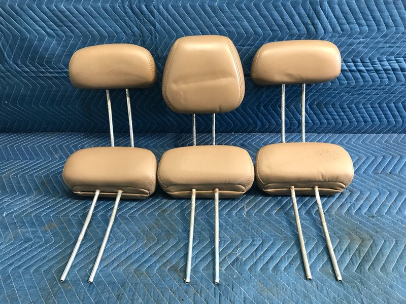 01-06 Acura MDX Head Rest Headrests Set of 6 Beige