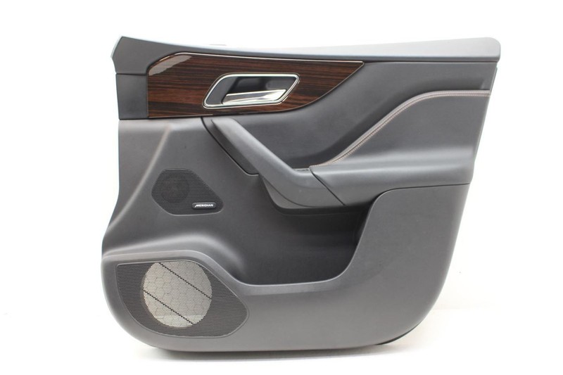 17-20 F PACE Passenger Right Front Black and Woodgrain Door Trim Panel