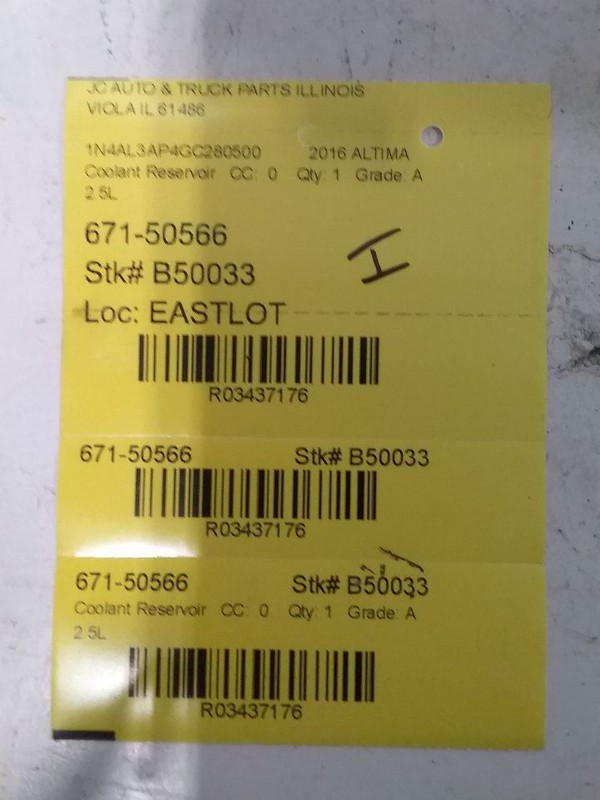 Coolant Reservoir Sedan Fits 13-18 ALTIMA 3437176