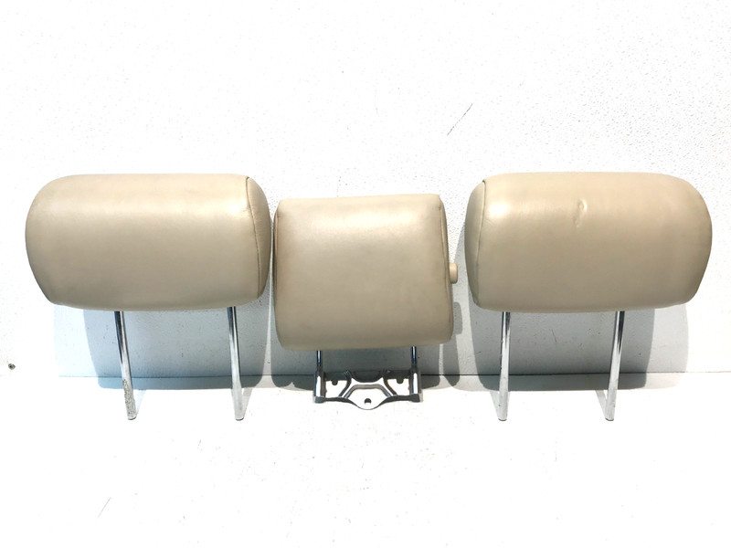 01-03 LEXUS LS430 REAR LEFT RIGHT CENTER LEATHER HEADREST SET OEM BEIGE LK04