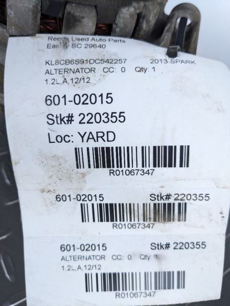 Alternator Fits 13 SPARK 1067347