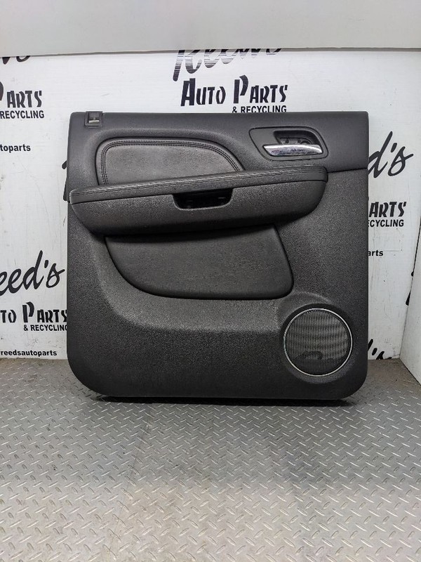 07-14 GM SUV LWB Black Leather Rear Driver Side Left LH Interior Door Tr 1164907