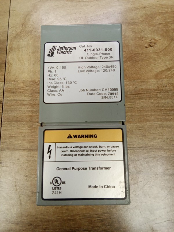 Jefferson Electric 411-0031-000 Single Phase UL Outdoor Type 3R General Purpose
