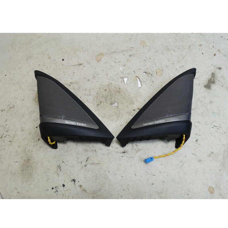17-23 BMW G30 5-Series F90 Front Tweeter Speakers w/ Housings Harman Kardon OEM