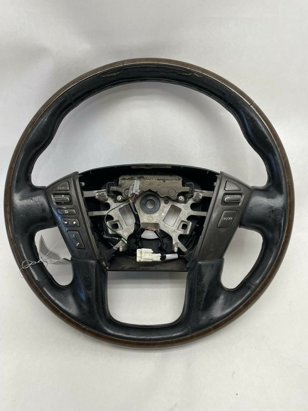 2011 INFINITI QX56 STEERING WHEEL LEATHER BLACK W/ CONTROL SWITCH OEM