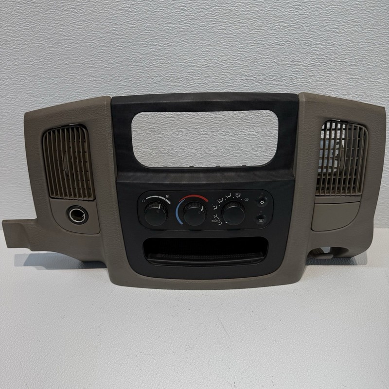 2002-2005 Dodge Ram Radio Climate Control Dash Air Vent Bezel Beige Trim OEM