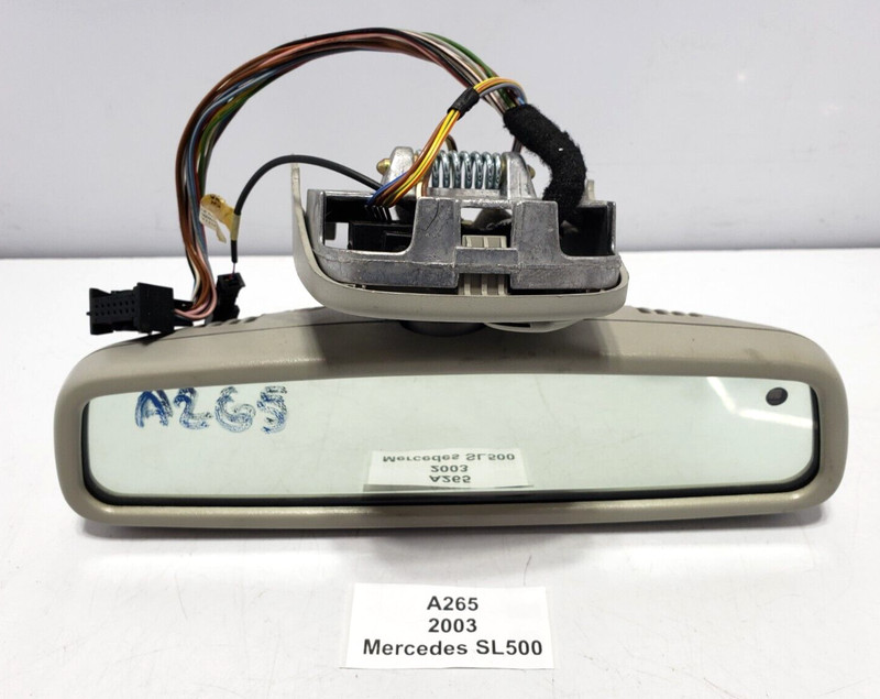 ✅ 03-04 OEM Mercedes R230 SL500 SL55 Interior Rear View Mirror Gray NOTE*