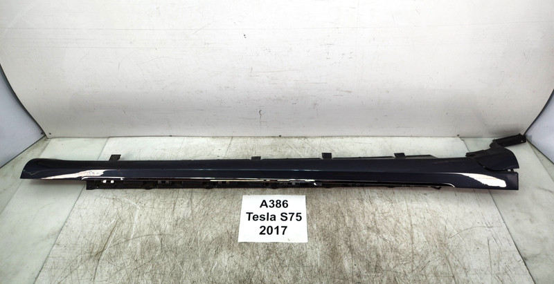 ✅12-20 OEM Tesla Model S Right Passenger Side Skirt Rocker Panel Shell Gray 41k*