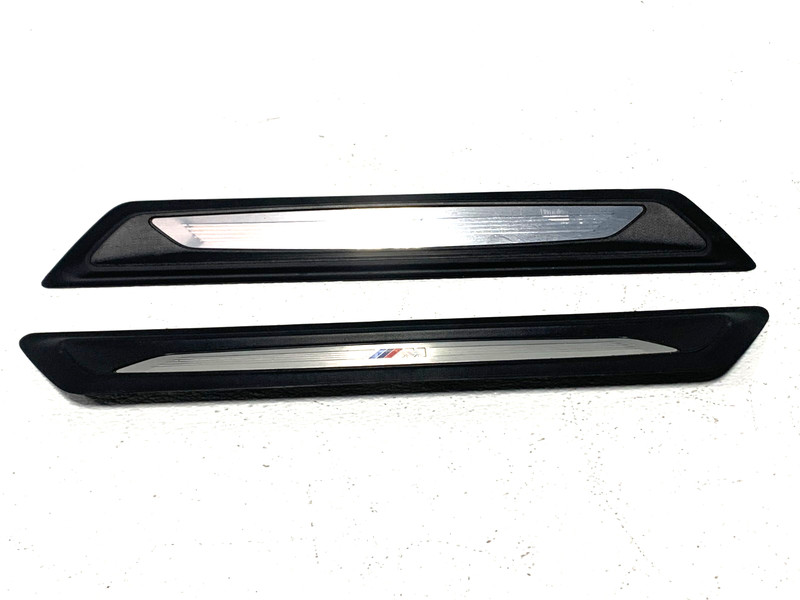 16-18 BMW 340i F30 M SPORT FRONT LEFT & RIGHT DOOR SILL SCUFF PLATE OEM #A0.13
