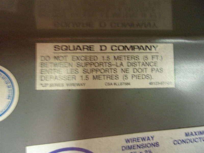 Square D 45123-877-02 LD Series Wireway 13"x4-1/4X4" *FREE SHIPPING*