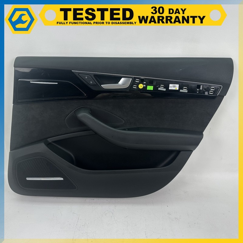 11-18 Audi A8 L REAR RIGHT PASSENGER INTERIOR DOOR PANEL TRIM OEM
